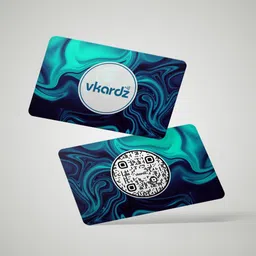Vkardz - Blue Fluid Magic NFC & Smart Digital Contactless PVC NFC Business Card-picture-19