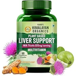 Vlado's Himalayan Organics Plant Based Liver Support Supplement With Milk Thistle- 800mg (30:1) I Added Multivitamins & Amino Acid I Turmeric, Beetroot, Dandelion | Supports Digestion & Immunity | For Men & Women - 60 Veg Capsules-image-32