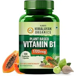 Vlado's Himalayan Organics Plant-Based Vitamin B1 | Rich in Antioxidants | Supports Memory And Energy (120 Capsules)-image-8