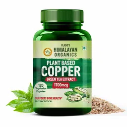 Vlado's Himalayan Organics Plant Based Copper 1700mcg with Green Tea Extract,  120 veggie capsule(s)  Unflavoured -image-19