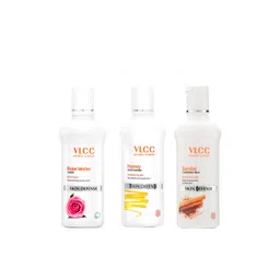 VLCC CTM Combo - Sandal Cleansing Milk+ Rose Water Toner + Honey Moisturizer - 100ml Each-picture-29