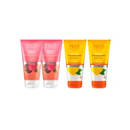 VLCC Set of 2 Skin Defense Mulberry & Rose Face Wash & 2 Anti-Tan Sunscreen - 150ml each-picture-22