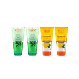 VLCC Set of 2 Skin Defense Neem Face Wash & 2 Anti-Tan Sunscreen Lotions - 150ml each-picture-39