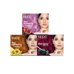 VLCC Set Of 3 Skin Whitening & Skin Tightening & Skin Glow Mini Facial Kit - 25 g Each-picture-34