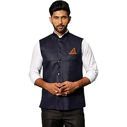 Men's Beige - Nehru Jacket-image-5
