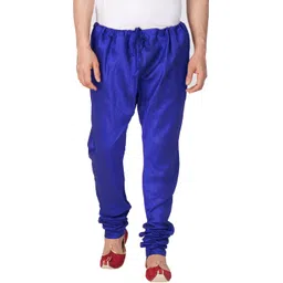VM Men's Blue Silk Blend Pyjama Men Pyjama-image-39