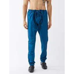 VM Men's Blue Silk Blend Pyjama Men Pyjama-image-42