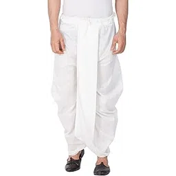 vm Vastramay Men's Silk Blend Readymade Traditional Dhoti - Perfect for Weddings, Festivals, and Special Occasions-picture-31