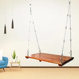 VNF Premium Wooden Swing, Swing for Balcony, jhula for Adults, Zula, Paat Swing with Accessories, Teak Wood, Swing Chairs for Adults, 300 Capacity (3.5 Feet)-picture-25