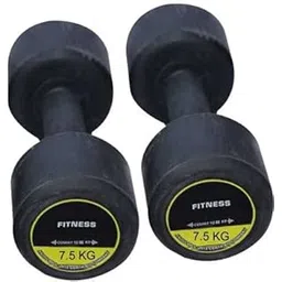 VNH Sports Pair of 7.5Kg (7.5Kg X 2) Rubber Dumbbell-picture-16