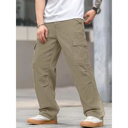 VOGAAN Men Relaxed Mid-Rise Loose Fit Cargos-picture-18