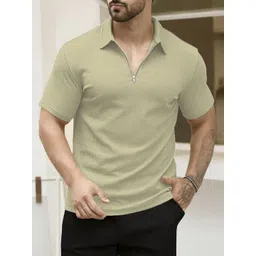 VOGAAN Men Solid Polo Collar T-shirt-picture-35