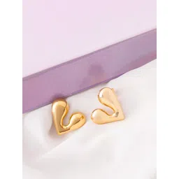 VOGUE PANASH Stainless Steel 18K Gold Plated Contemporary Drop Studs-picture-42