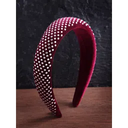 VOGUE PANASH Women Red & White Embellished Hairband-picture-24