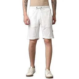 voi jeans Men's Regular Fit Shorts White-picture-42
