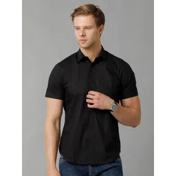 Voi Jeans Spread Collar Pure Cotton Casual Shirt-picture-10