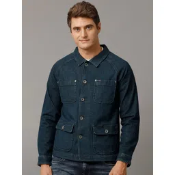 Voi Jeans Washed Spread Collar Denim Jacket-picture-21