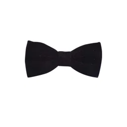 VOICI Black Microfiber Solid Bow Tie-image-36