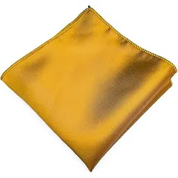 voici France Men's Pocket Square handkerchief soiled and Paisley Self-Design Satin Free Size (Dark Gold)-picture-10