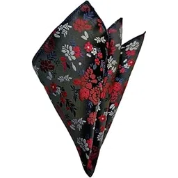 voici France Men's Pocket Squre paisley design maroon black Color Free Size for blazers and tuxedoes-picture-11