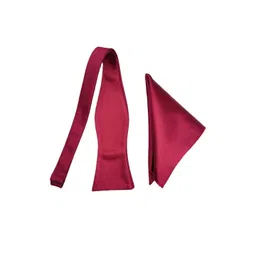 VOICI Maroon Satin Solid Bow Tie-image-26