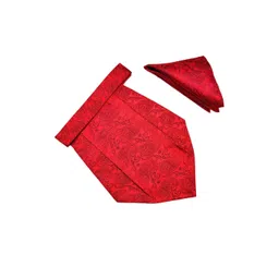 VOICI Men Red Paisley Design Cravats & Pocket Square Combo Ties-picture-20