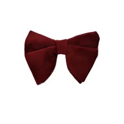 VOICI Red Microfiber Solid Bow Tie-image-35