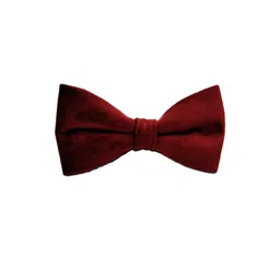 VOICI Red Microfiber Solid Bow Tie-image-37