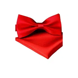 VOICI Red Satin Solid Bow Tie-image-6