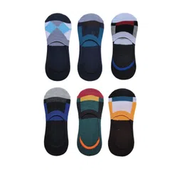 VOICI Unisex Pack of 6 Colourblocked Shoe Liners-picture-21