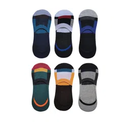 VOICI Unisex Pack of 6 Colourblocked Shoe Liners-picture-18