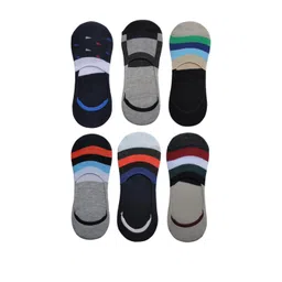 VOICI Unisex Pack of 6 Colourblocked Shoe Liners Socks-picture-19