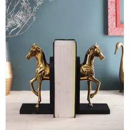 voidrop Trotting Horse Set Of 2 Gold Aluminium Bookends image 2