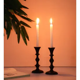 voidrop Centerpiece Set Of 2 Black Aluminium Candle Holder-picture-37
