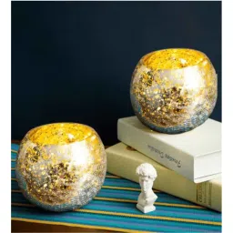 voidrop Set of 2 Votive Tealight Candle Holders Mercury Glass-picture-32