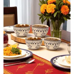 voidrop (Set of 4) Grey Drape Ceramic Handcrafted Bowls-picture-12