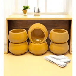 voidrop (Set of 6) Yellow Ceramic Mini Dip Bowl-picture-39