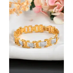 VOJ Dual Tone Plated Loose Bracelets for Men-picture-26