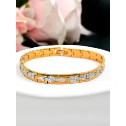 VOJ Dual Toned Textural Bracelets for Men-picture-43