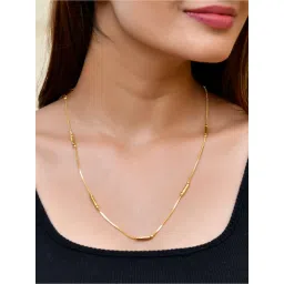 VOJ Gold Plated & Gold Pipe Designed Chain for Women image 3