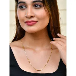 VOJ Gold Plated & Gold Pipe Designed Chain for Women image 2