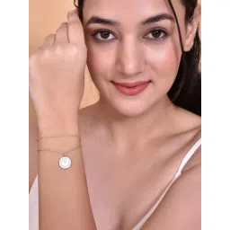 VOJ Gold Plated Black Clock Charm Bracelet for Women-picture-39