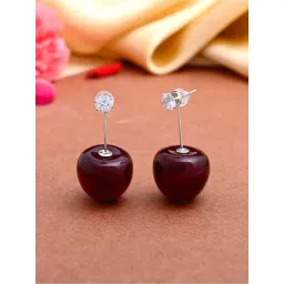 VOJ Gold Plated Cherry Drop Earrings for Women-picture-36