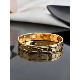 VOJ Gold Plated Link Bracelets for Men-picture-26