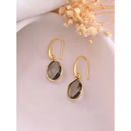 VOJ Gold Plated Stone Studded Drop Earrings-picture-23