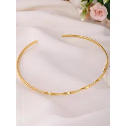 VOJ Gold Plated Twisted Hasli Necklace-picture-34