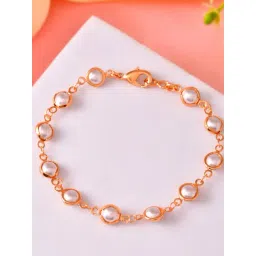VOJ Rose Gold Tone Plated Bracelet for Women-image-11