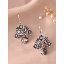 VOJ Silver Drop Earrings for Women-picture-43