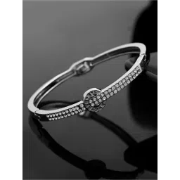 VOJ Silver Plated AD Crystals Studded Bracelet for Women-picture-32
