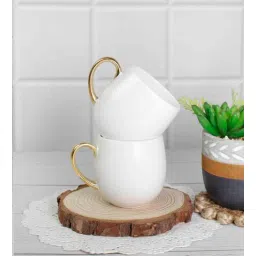 Bloom 180 ml White Porcelain Tea Cup (Set of 2) by Vola-picture-34